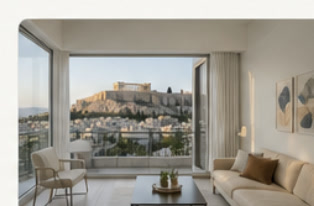 Σαλόνι με θέα την Ακρόπολη
